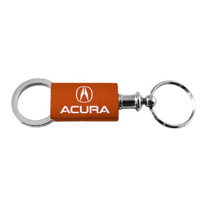 Acura on Orange Anodized Aluminum Valet Keychain - Officially Licensed