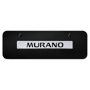 Chrome Nissan Murano Name on Black Mini License Plate - Officially Licensed