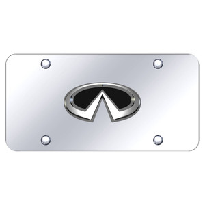Black/Chrome Infiniti on Chrome License Plate - Officially Licensed