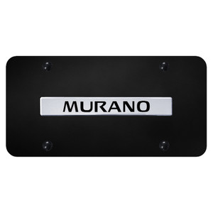 Chrome Nissan Murano Name on Black License Plate - Officially Licensed