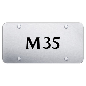 Infiniti M35 on Brushed Stainless Steel License Plate - Officially Licensed