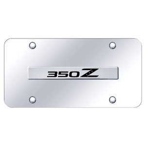 Chrome Nissan 350Z Name on Chrome License Plate - Officially Licensed