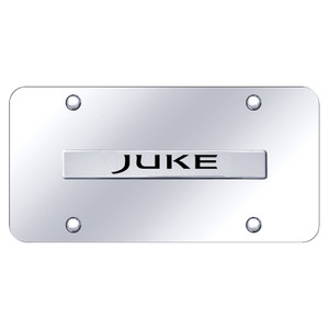 Chrome Nissan Juke Name on Chrome License Plate - Officially Licensed