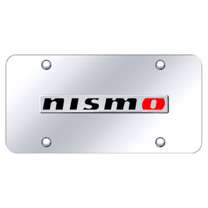 Chrome Nissan NISMO Red 'O' Name on Chrome License Plate - Officially Licensed