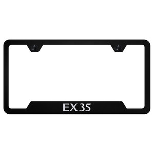Infiniti EX35 on Black Cut-Out License Plate Frame - Officially Licensed