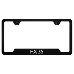 Infiniti FX35 on Black Cut-Out License Plate Frame - Officially Licensed