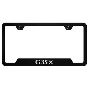 Infiniti G35X on Black Cut-Out License Plate Frame - Officially Licensed