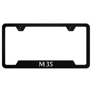 Infiniti M35 on Black Cut-Out License Plate Frame - Officially Licensed
