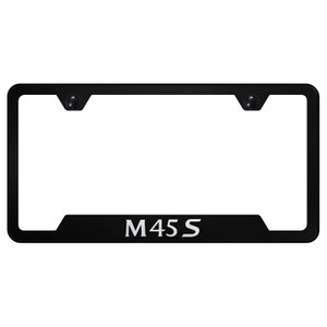 Infiniti M45S on Black Cut-Out License Plate Frame - Officially Licensed