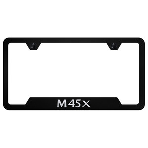 Infiniti M45X on Black Cut-Out License Plate Frame - Officially Licensed