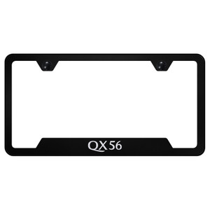 Infiniti QX56 on Black Cut-Out License Plate Frame - Officially Licensed