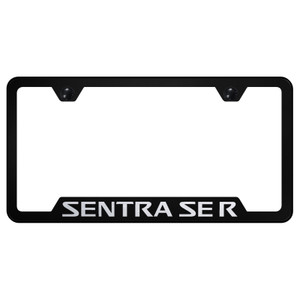 Nissan Sentra SE-R on Black Cut-Out License Plate Frame - Officially Licensed