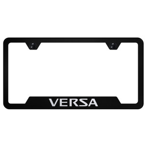 Nissan Versa on Black Cut-Out License Plate Frame - Officially Licensed