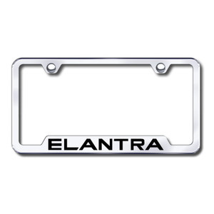 Hyundai Elantra on Stainless Steel Cut-Out License Plate Frame