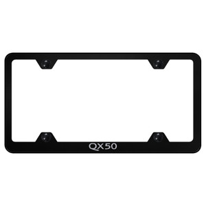 Infiniti QX50 on Black Wide Body License Plate Frame - Officially Licensed