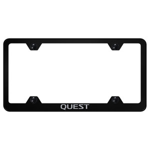 Nissan Quest on Black Wide Body License Plate Frame - Officially Licensed