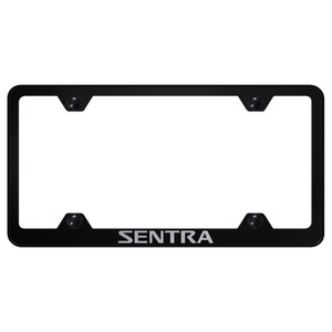 Nissan Sentra on Black Wide Body License Plate Frame - Officially Licensed