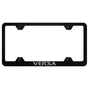 Nissan Versa on Black Wide Body License Plate Frame - Officially Licensed