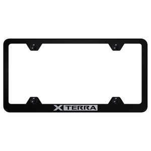 Nissan Xterra on Black Wide Body License Plate Frame - Officially Licensed
