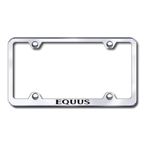 Hyundai Equus on Stainless Steel Wide Body License Plate Frame