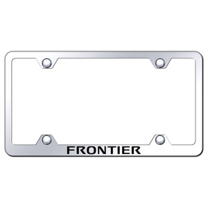 Nissan Frontier on Stainless Steel Wide Body License Plate Frame