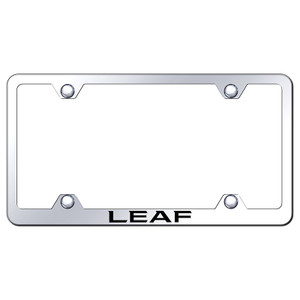 Nissan Leaf on Stainless Steel Wide Body License Plate Frame