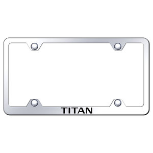 Nissan Titan on Stainless Steel Wide Body License Plate Frame
