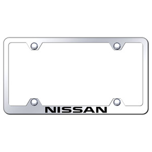 Nissan on Stainless Steel Wide Body License Plate Frame - Officially Licensed