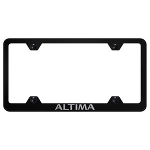Nissan Altima on Black Wide Bottom License Plate Frame - Officially Licensed