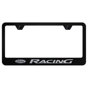Ford Racing Laser Etched on Black License Plate Frame - Officially Licensed