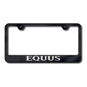 Hyundai Equus Laser Etched on Black License Plate Frame - Officially Licensed