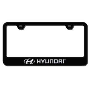 Hyundai Laser Etched on Black License Plate Frame - Officially Licensed