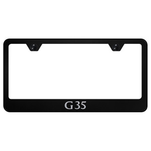 Infiniti G35 Laser Etched on Black License Plate Frame - Officially Licensed