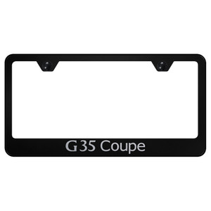 Infiniti G35 Coupe on Black License Plate Frame - Officially Licensed