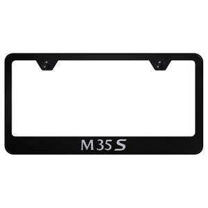 Infiniti M35S Laser Etched on Black License Plate Frame - Officially Licensed