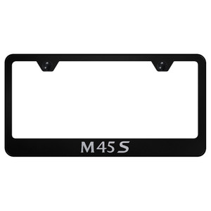 Infiniti M45S Laser Etched on Black License Plate Frame - Officially Licensed