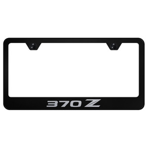 Nissan 370Z Stylized Z Logo on Black License Plate Frame - Officially Licensed