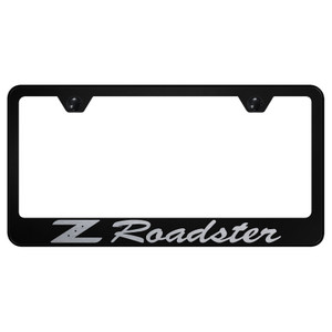Nissan 370Z Z Roadster on Black License Plate Frame - Officially Licensed