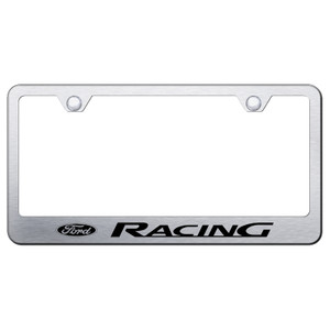 Ford Racing on Brushed Stainless Steel License Plate Frame - Officially Licensed