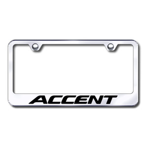 Hyundai Accent on Stainless Steel License Plate Frame - Officially Licensed