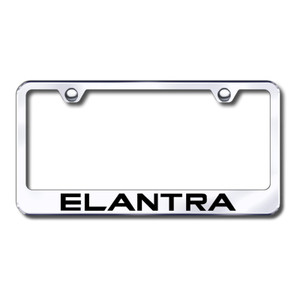 Hyundai Elantra on Stainless Steel License Plate Frame - Officially Licensed