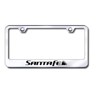 Hyundai Santa Fe on Stainless Steel License Plate Frame - Officially Licensed