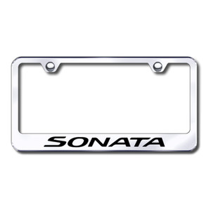 Hyundai Sonata on Stainless Steel License Plate Frame - Officially Licensed