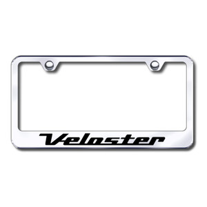 Hyundai Veloster on Stainless Steel License Plate Frame - Officially Licensed