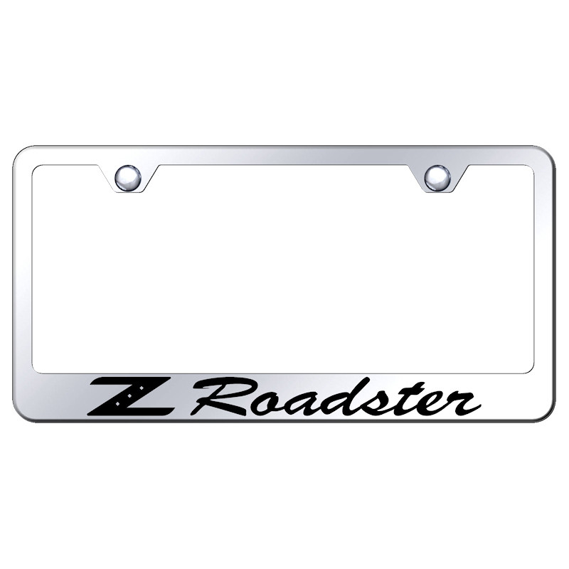 350Z Stainless Steel Black Finished License Plate Frame Holder – Sleek & Simple