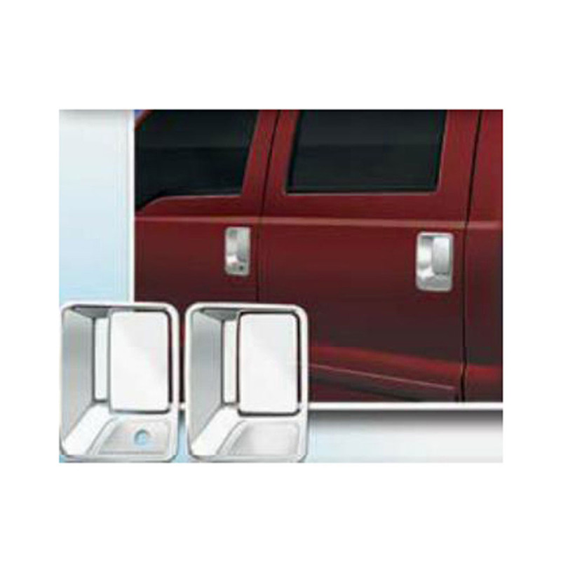 FOR FORD F-250/350/450 99-16 CHROME 2 DOORS HANDLES COVERS W/ PASSENGER KEYHOLE