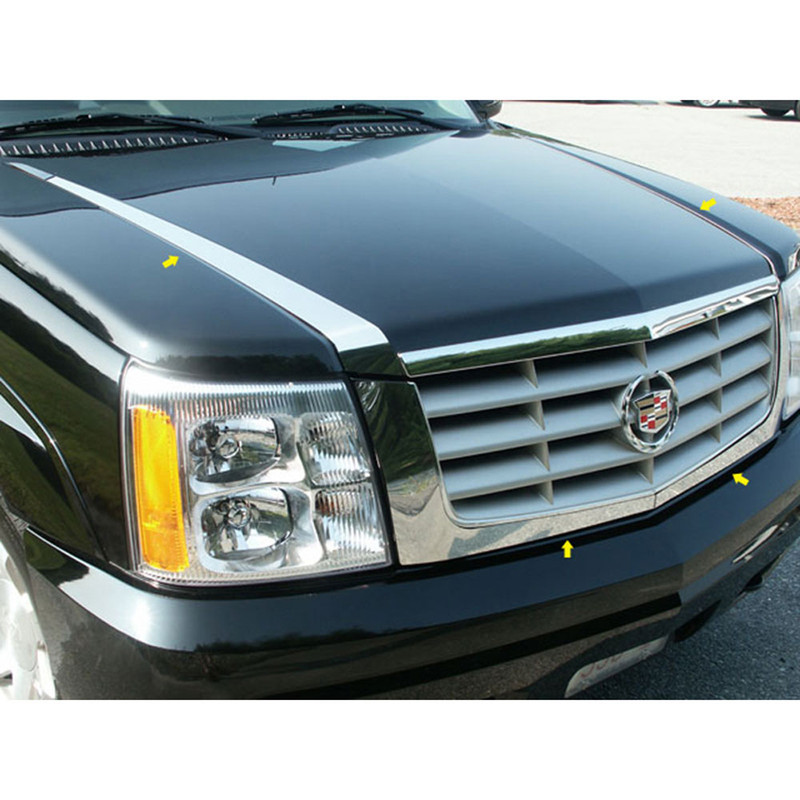Stainless Steel Pillar Post Chrome Trim 4PC For Cadillac Escalade 2002-2006