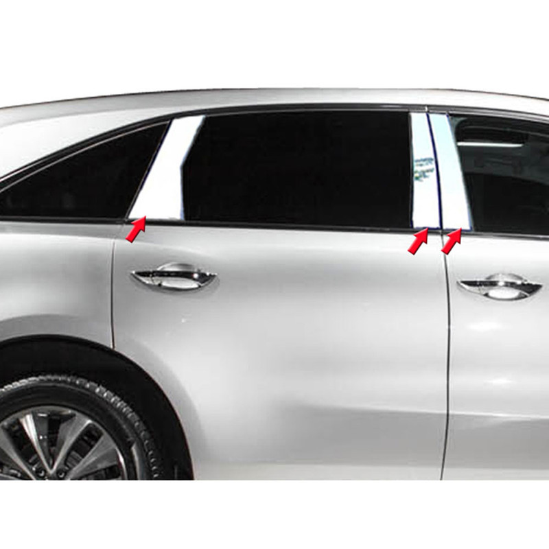 fits 2013-2016 Dodge Dart 6Pc Pillar Post Stainless Steel Trim Door Cover