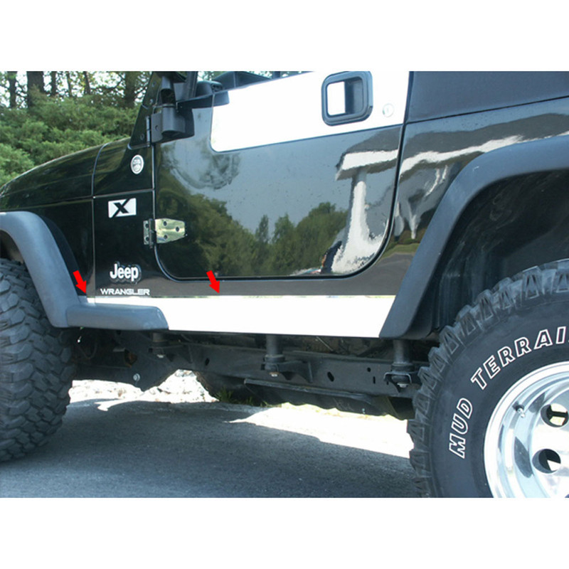 Luxury FX Side Molding and Rocker Panels 9706 Jeep Wrangler