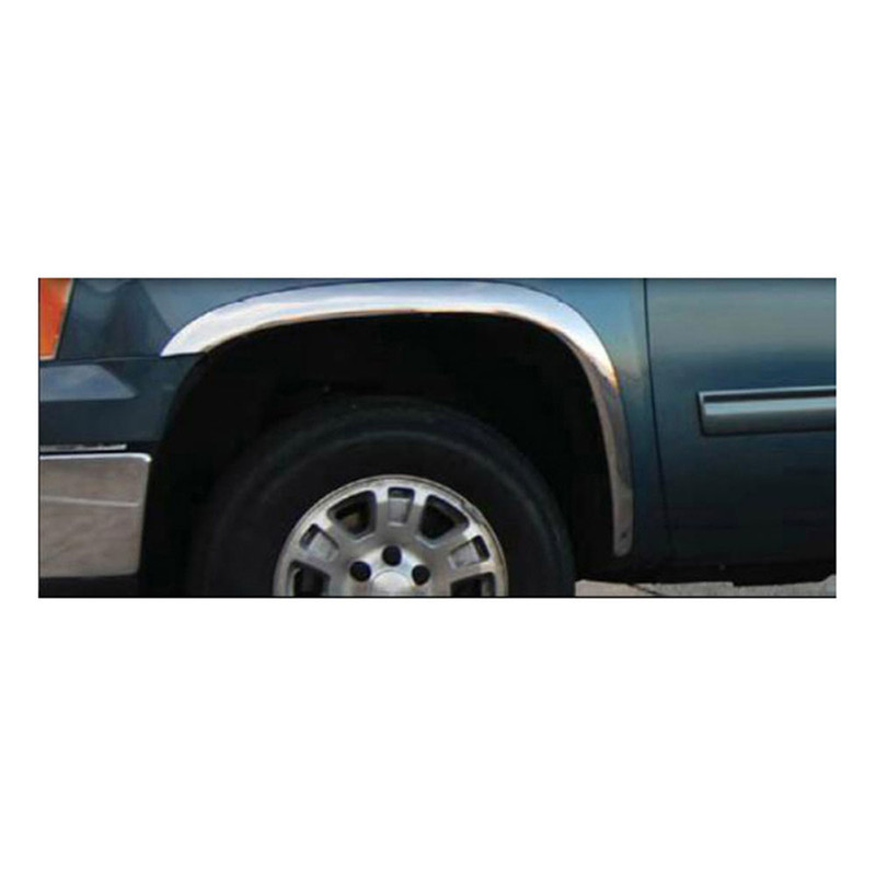 Premium FX 4pc Polished Stainless Steel Fender Trim for 2007-2013 GMC Sierra